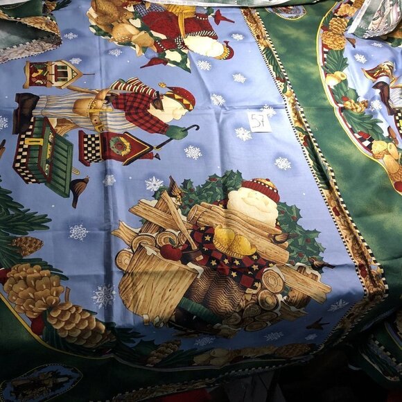 🛒 $20 Fabric DIY Material - 2 yards Christmas Tree Skirt Panel Debbie Mumm #57 - Picture 1 of 1